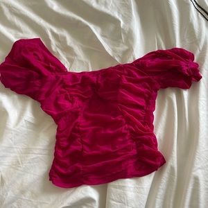 Revolve pink crop top